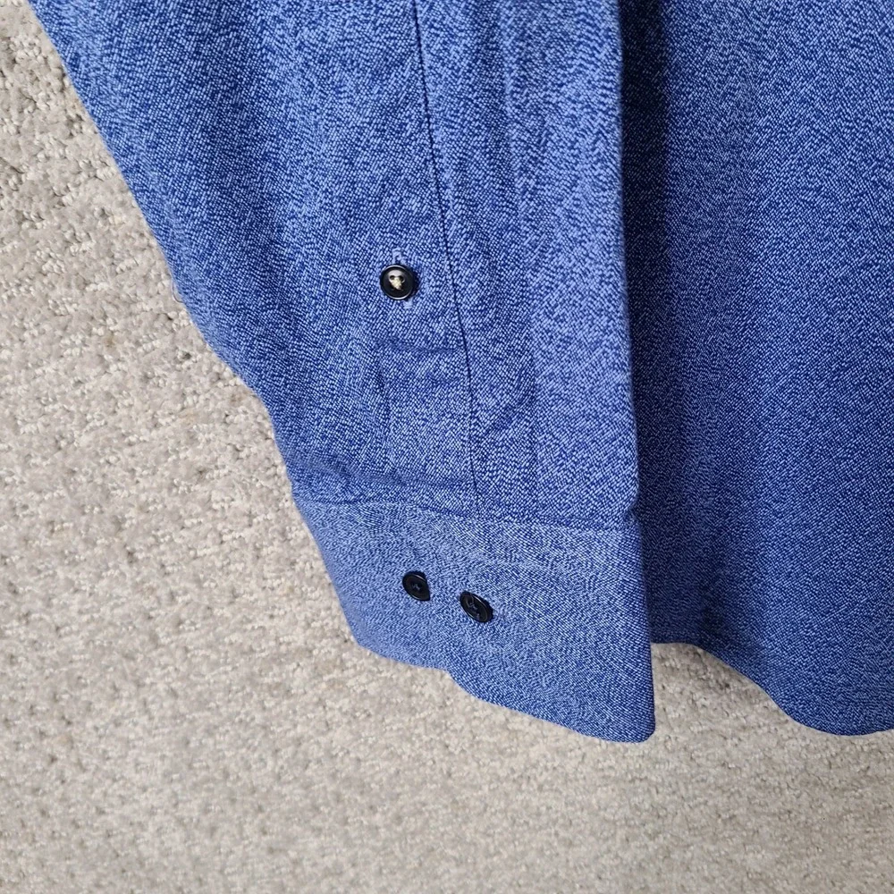 Banana Republic Shirt Men L Blue Button Down Standard Fit Long Sleeve Cotton NEW